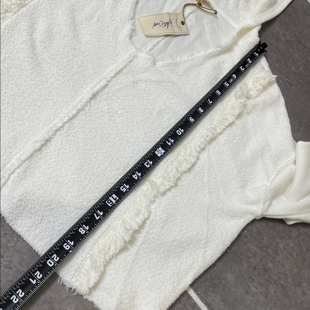 White Crow Toluca Terry Cloth Cropped Hoodie Size Medium — image 6 of 8
